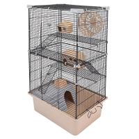 Клетка д/грыз ЭКО 4-х эт РИККИ 42*30*67см разборная бежевая/43112/Дарэлл