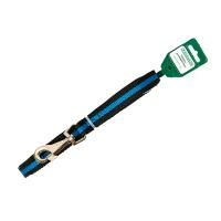 Поводок капрон 20мм*7м черный с синей полосой  DONBARON