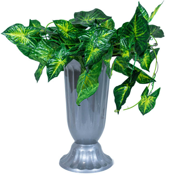 Вазон д/срезки Цветочный №1 2,5л серый 