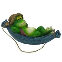 Лягушка в гамаке навесная L30W13H14,5см 626474/F533