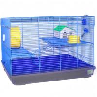 Клетка для грызунов N1 ДКг522 3-х этажная прямоугольная укомплектованная 58*32*41см 