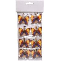 Прищепка Бабочки дерев 8см 8шт/уп 212095