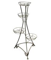 Подставка РЗДИ на 4 горшка круглый прут бронза 104