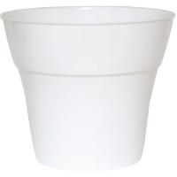 Цветочный горшок Тоскана 1,45л белый с прикрепленным поддоном 5PL0398