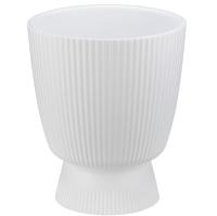 Кашпо-вазон ВЕЛЬВЕТ 220мм 3,7л белый с вставкой М3270 /8шт/М-пласт