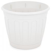 Кашпо Дионис 3,6л белый с прикрепленным поддоном М8247