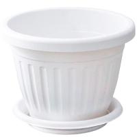 Кашпо Сильвер ЭКО D23 4л белый с под. /5шт/Рад