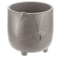 Кашпо БАСЯ 0,65л французский серый с вставкой М3074