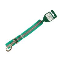 Поводок капрон 25мм*1,5м зеленый с серой полосой DONBARON