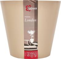 Кашпо Лондон 190мм 3,3л молочный шоколад с вставкой ING6251 /9шт/ПР 