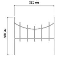 Забор металлический "Горизонталь" мини 2,6м комп-т (5секций*66*52см)