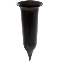 Вазон под срезку с колышком 10*26см черное золото
