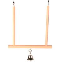 Игрушка д/птиц Качель деревянная с колокольчиком 12,5*13.5см/31291/Биосфера
