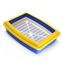 Туалет для кошек глубокий полный комплект синий ВАКА 