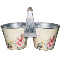 Кашпо металл двойное (22х11х9см) WF112062 -1/1А