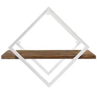 Подставка (каркас) ЛОФТ настенная РОМБ 51-02 белая 43*23*43см РЗДИ