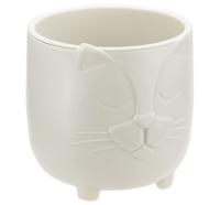 Кашпо БАСЯ 0,65л белый ротанг с вставкой М3074