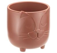Кашпо БАСЯ 0,65л терракотовый с вставкой М3074