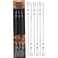 Набор шампуров ZDBQ-34 (6шт) 550*10мм форма прямая, хром. 999641 /48шт/ Ecos