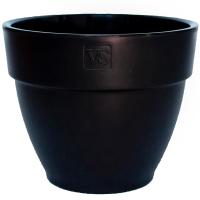 Кашпо Лори 15,6л черный с дренаж вставкой /1шт/ЭД