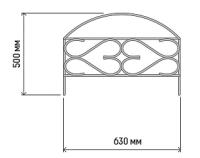 Забор металлический "Дачный" плюс 3,15м комп-т (5секций*50*63см)