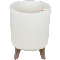 Кашпо ФЛОРИАН D300 19л белый ротанг с автополивом+вставкой М3159