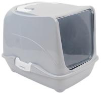 Туалет бокс д/кошек ZooM 43*32*33см св-серый /2929/Дарэлл