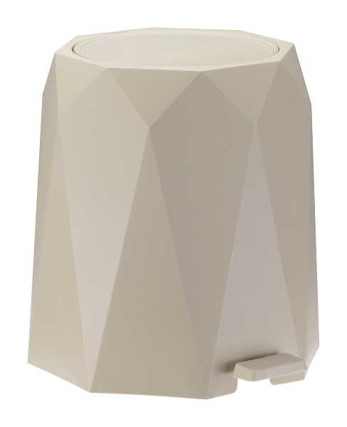 Контейнер д/мусора 4,5л ПРИЗМА с педалью латте М2482 