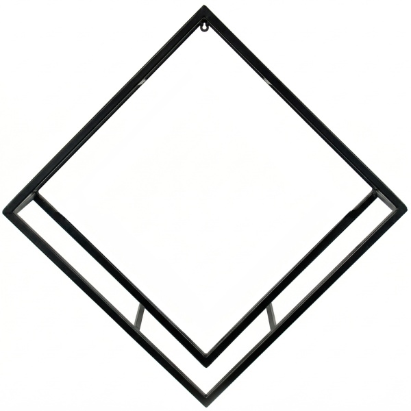 Подставка (каркас) ЛОФТ настенная на 3полки РОМБ 51-04 черная 71*23*71см РЗДИ