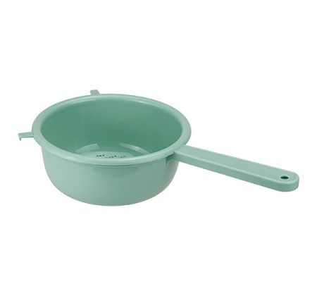 Дуршлаг D20см с ручкой фисташковый ротанг М1130/26шт/М-пласт