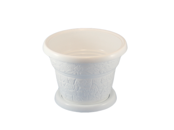 Цветочный горшок №4 4л мокко с поддоном